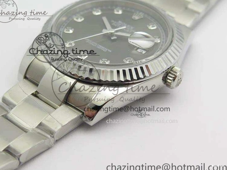 MiroTime 0105 GoodFit DateJust 41mm 126334 Noob 1:1 Best Edition Fluted Bezel Gray Diam Dial On SS Oyster Bracelet A 3585